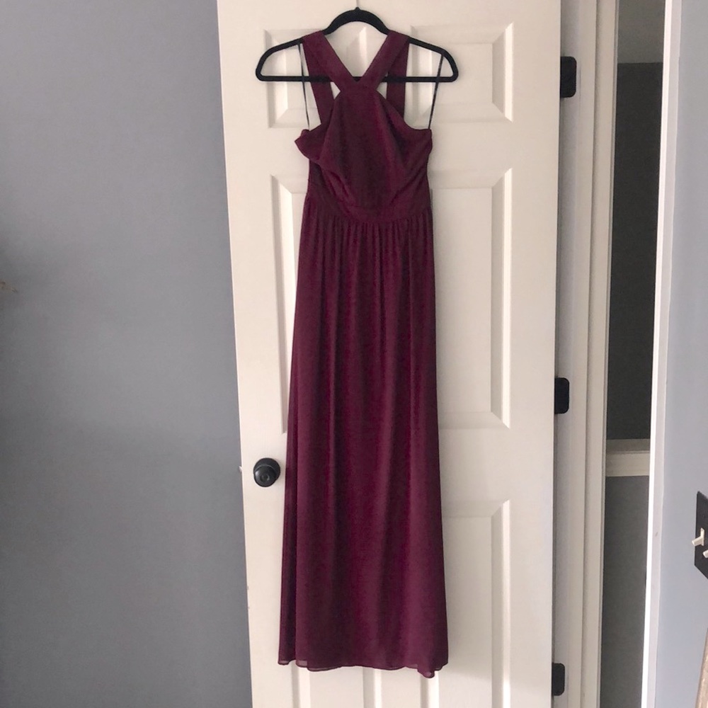 Lulus Air of Romance Burgundy Maxi Dress